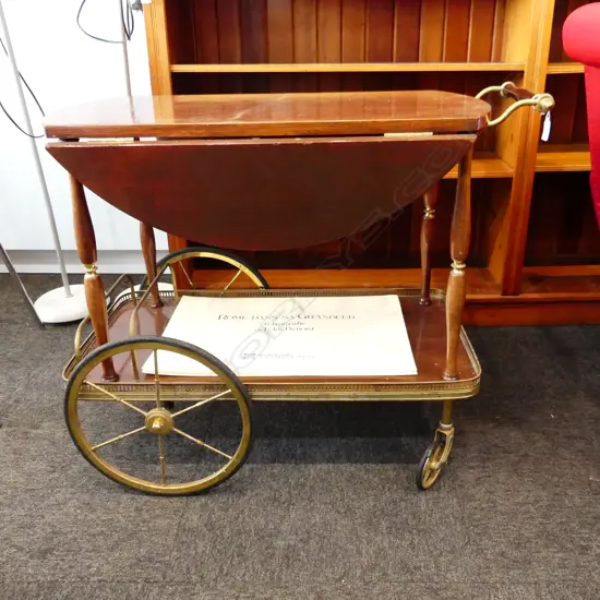 MAHOGANY DRINKS CART 