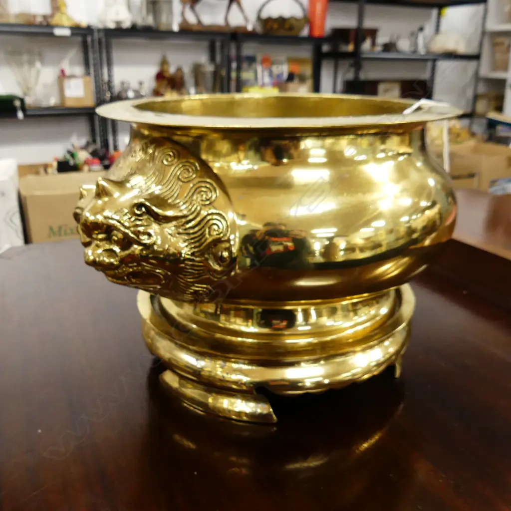 LG ORIENTAL BRONZE JARDINIERE 360mm dia H.220mm  Image 1++