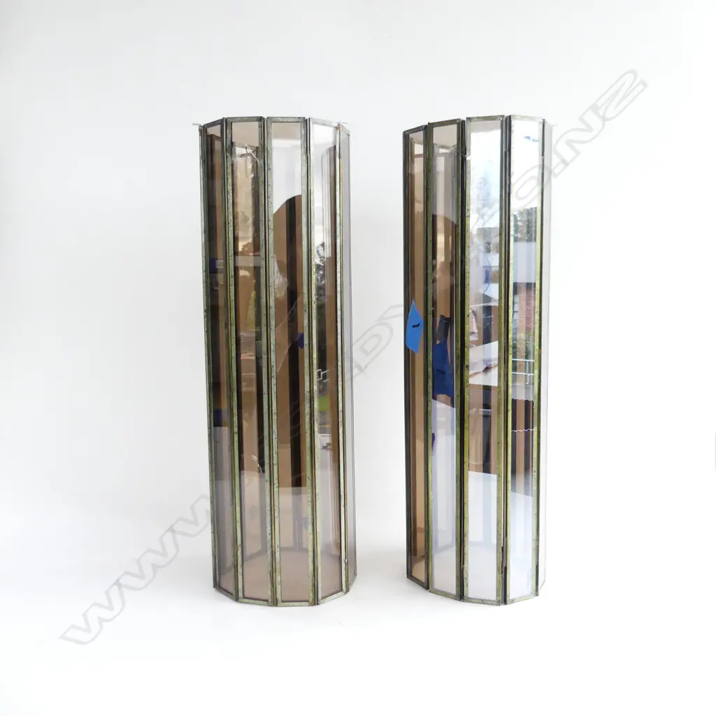 PR GLASS HURRICANE LANTERNS; EACH MADE FROM 12 GLASS PANELS H.500mm Image 1++
