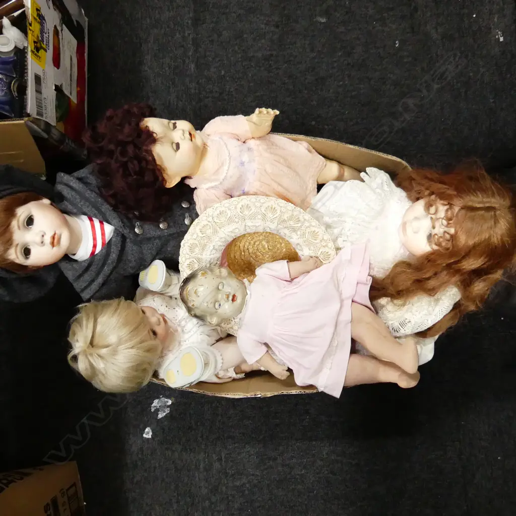 BOX LOT ASST. LG DOLLS Image 1++