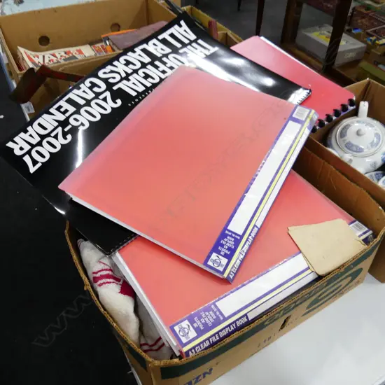 BOX LOT VINTAGE 'RENT-A-CAR' MAGAZINES, OCEAN LINER POSTER PRINTS