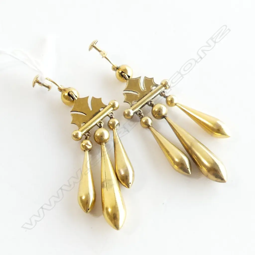 PR 9CT SCREW BACK EARRINGS 8.4 GRAMS Image 1++