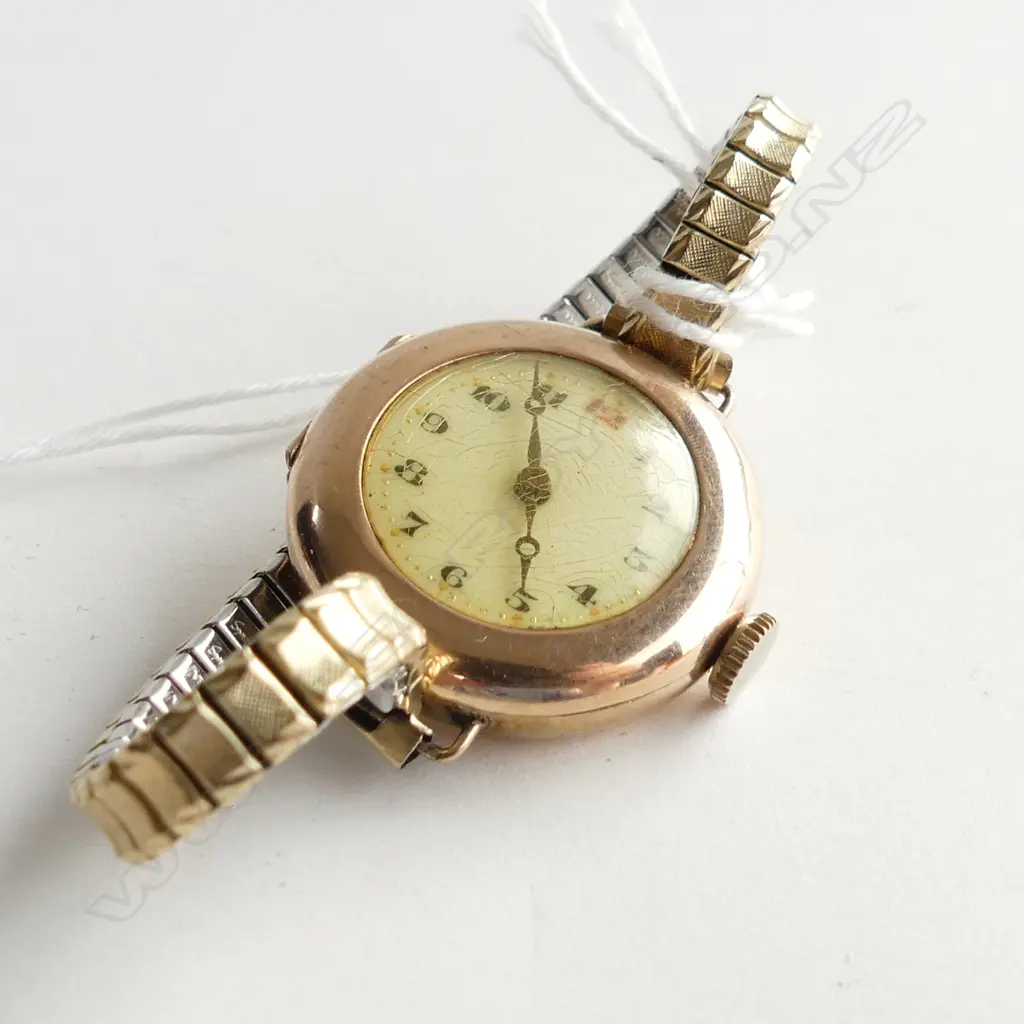 LADIES ROLEX 9CT GOLD WRIST WATCH, SIGNED ON BACK 'QUEEN RITA' Image 1++
