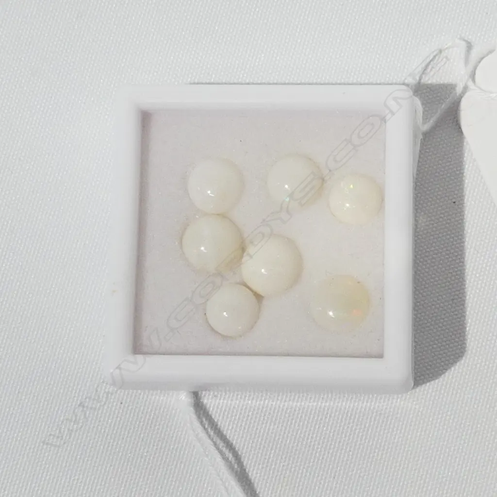 SEVEN 8CT ROUND MILKY OPALS Image 1++