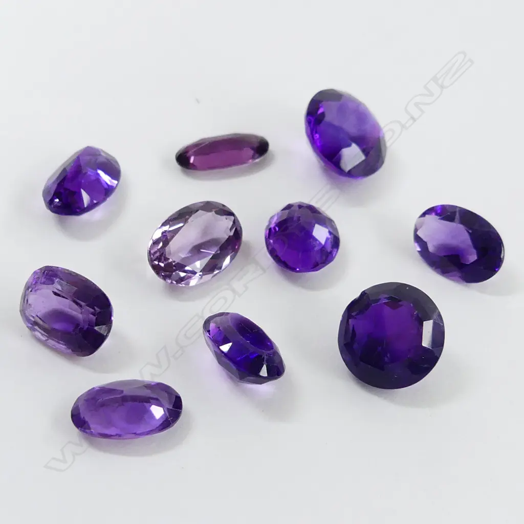 BAG 10 MIXED FACETED AMETHYSTS Image 1++