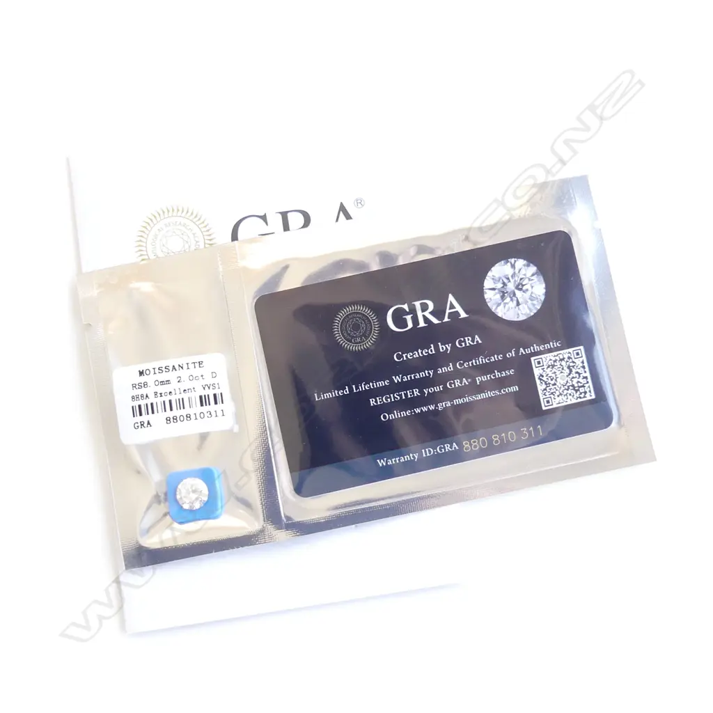 MOISSANITE STONE, 2CT  WITH GRA REPORT Image 1++
