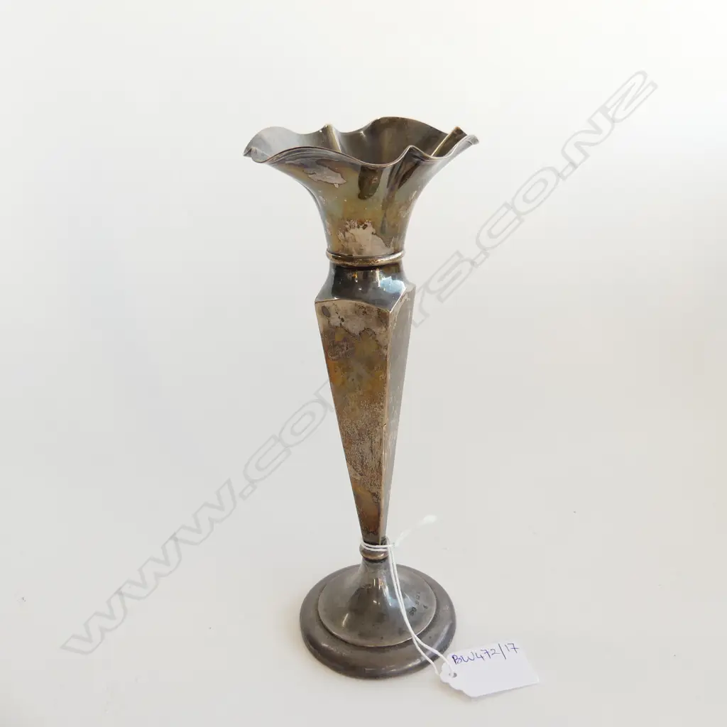 STG SILVER SPECIMEN VASE B'HAM 1912 H.205mm 111 GRAMS Image 1++