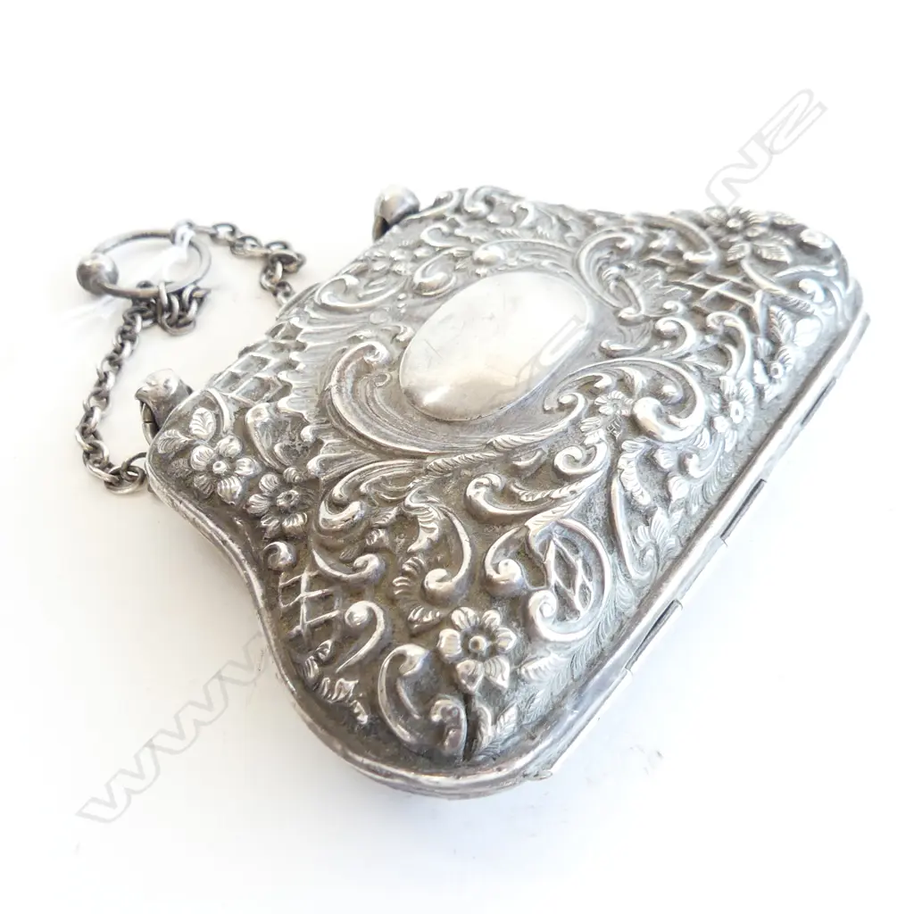 SILVER PURSE B'HAM 1904 126 GRAMS Image 1++