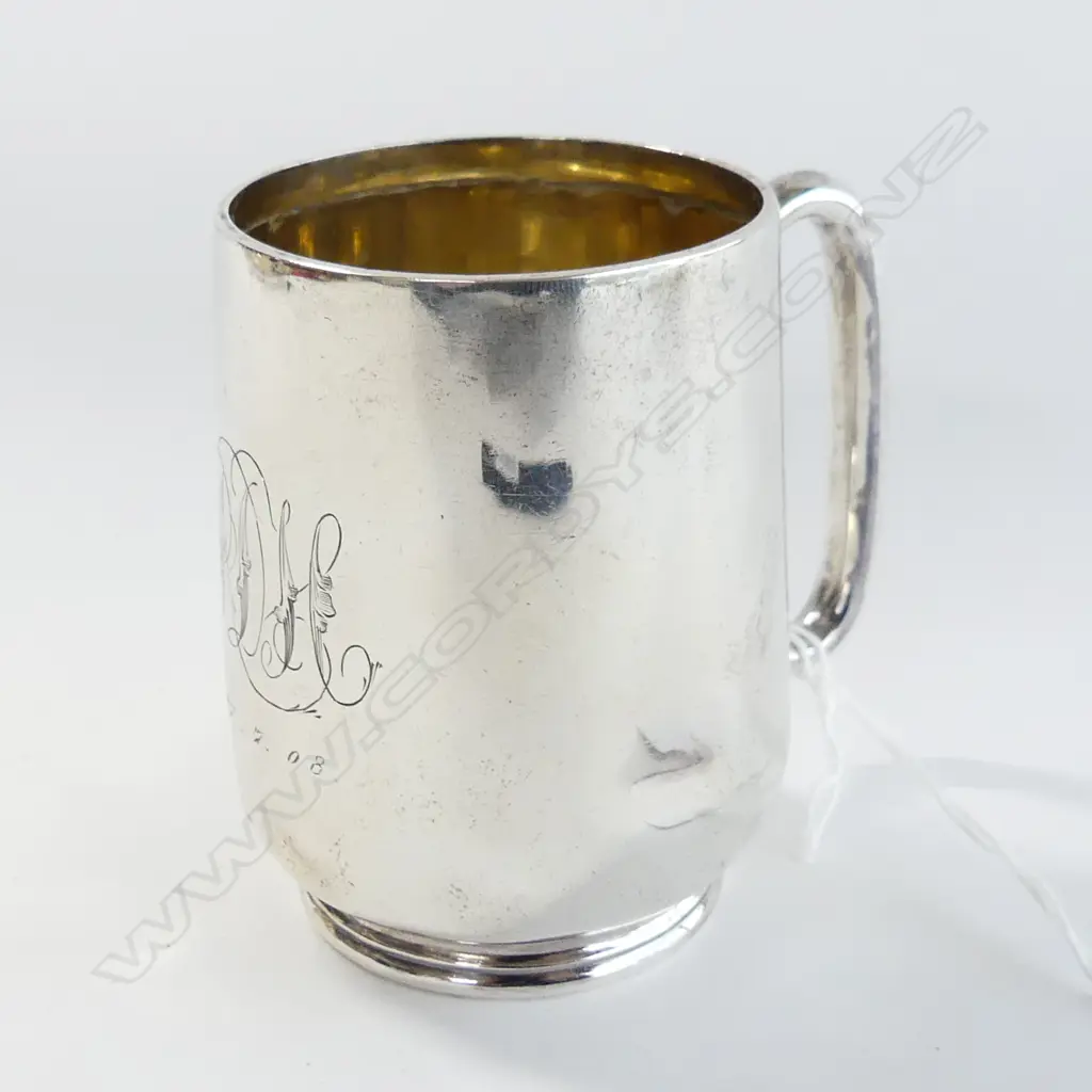 STG SILVER CHRISTENING MUG B'HAM 1907 126 GRAMS Image 1++