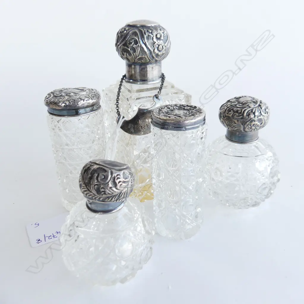 5 STG CAPPED CRYSTAL CONTAINERS minor faults Image 1++