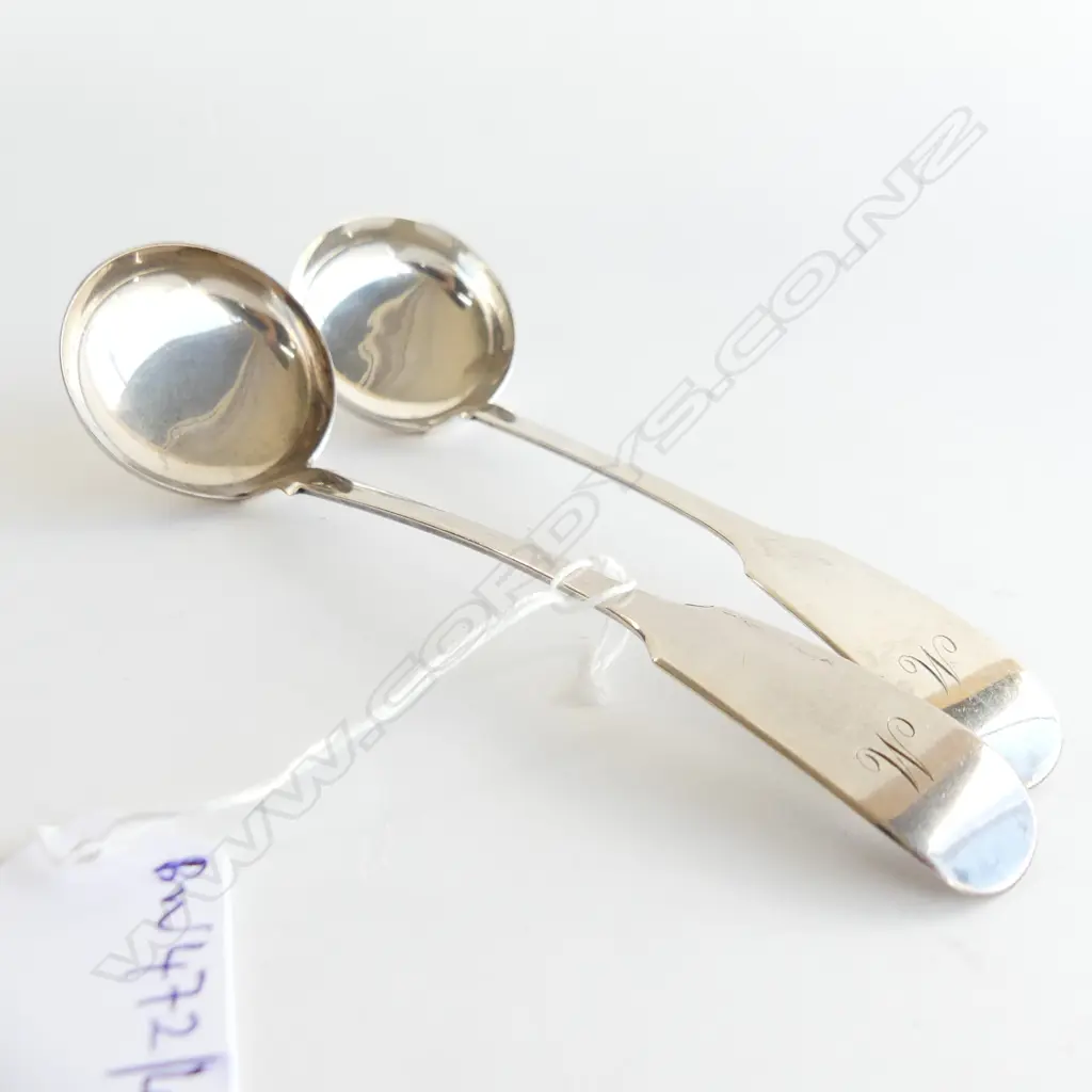 PR STG SILVER LADLES - 'M' EDINBURGH 1852 50 GRAMS Image 1++