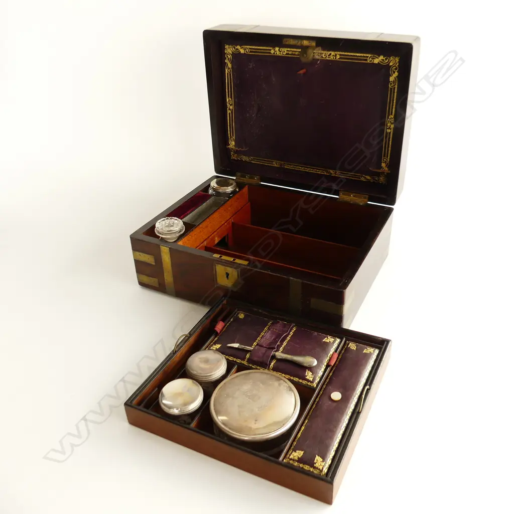ANTIQUE WRITING SLOPE / DRESSING BOX W.300mm Image 1++