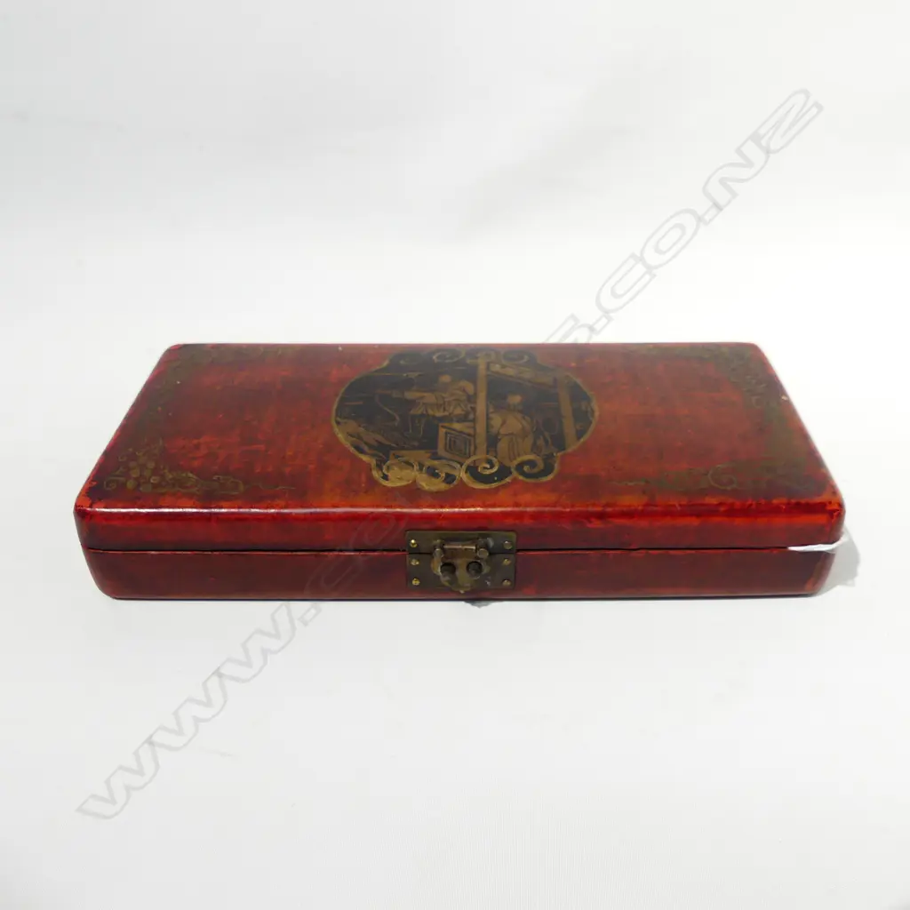 OLD ABACUS IN DECORATED LACQUER BOX L. 270MM Image 1++