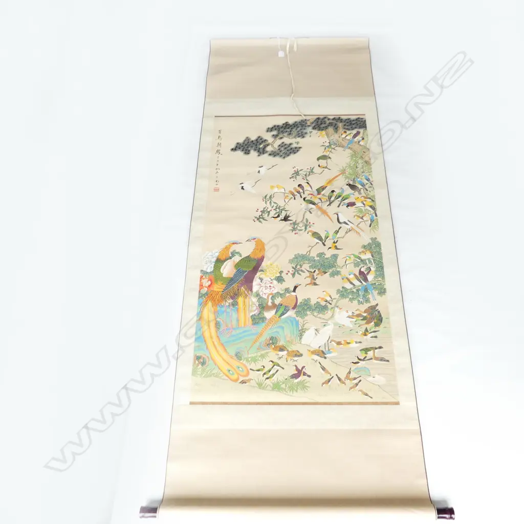 CHINESE SCROLL; BIRD DESIGN Image 1++
