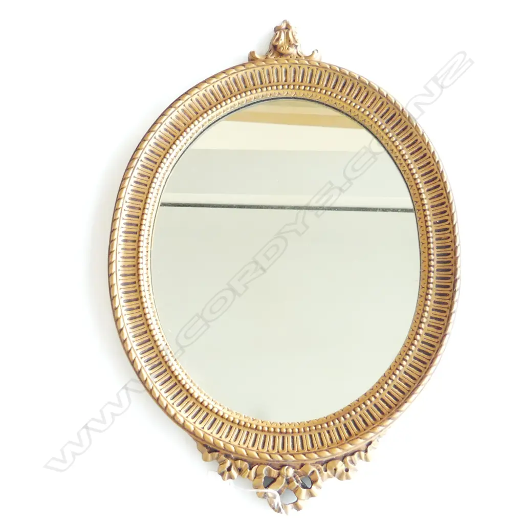 GOLD GILDED OVAL MIRROR  730 X 490MM Image 1++