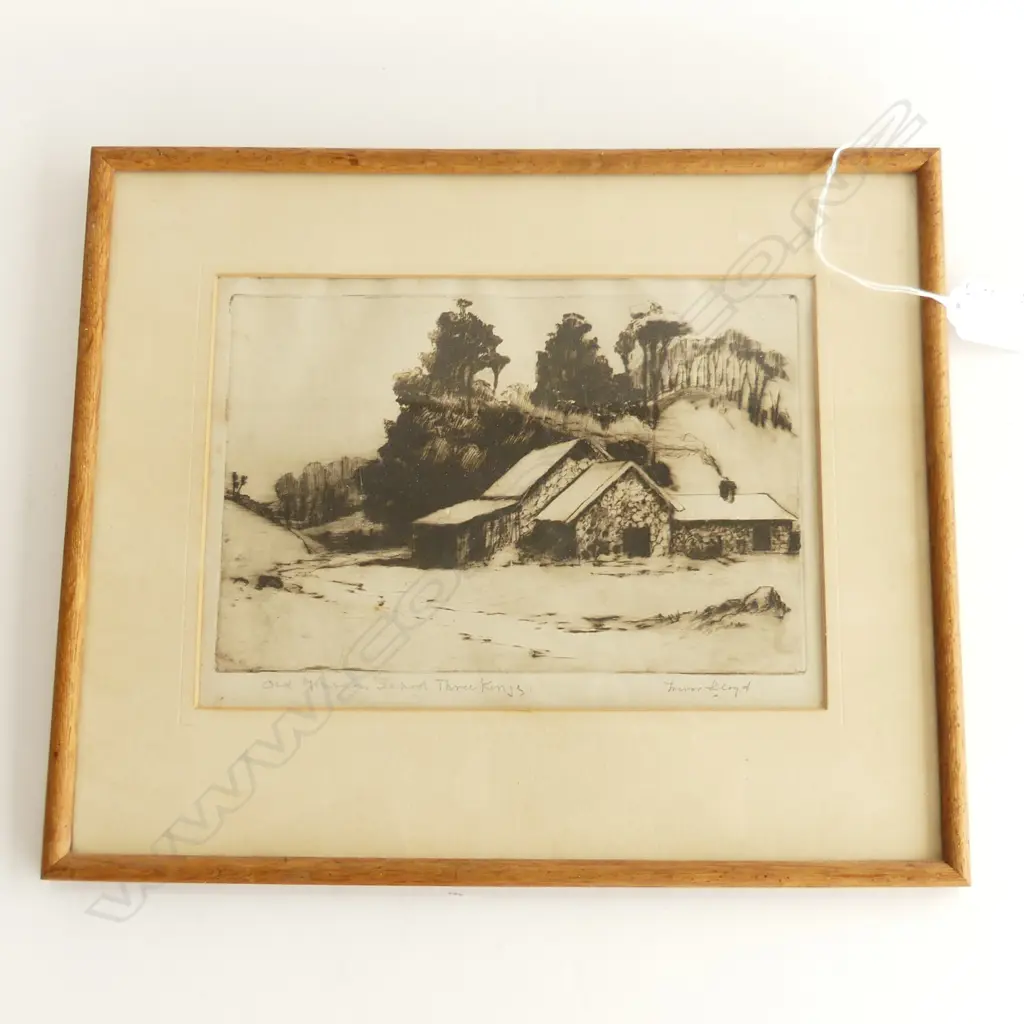 TREVOR LLOYD 'OLD MISSION SCHOOL THREE KINGS' ETCHING 155x220mm Image 1++