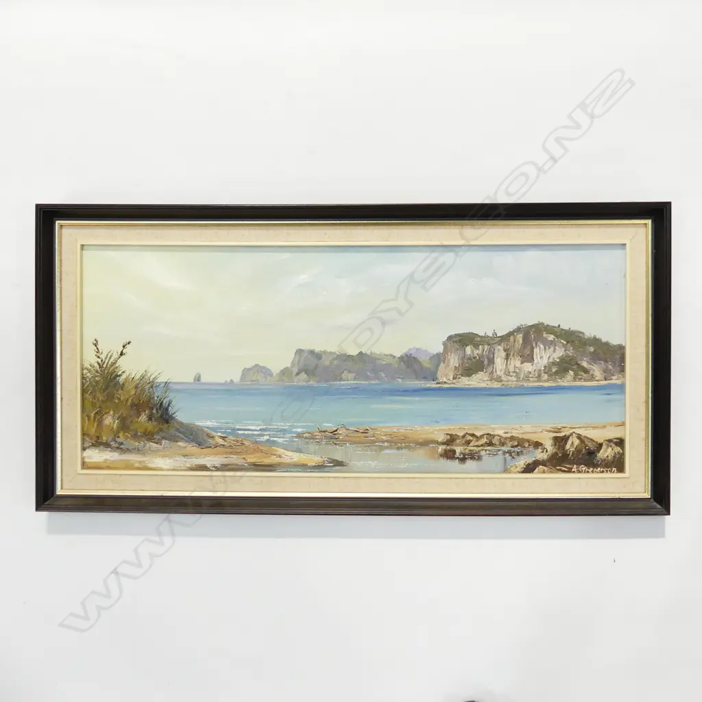 A. GREGERSON COASTAL OIL ON BOARD 285x690mm Image 1++