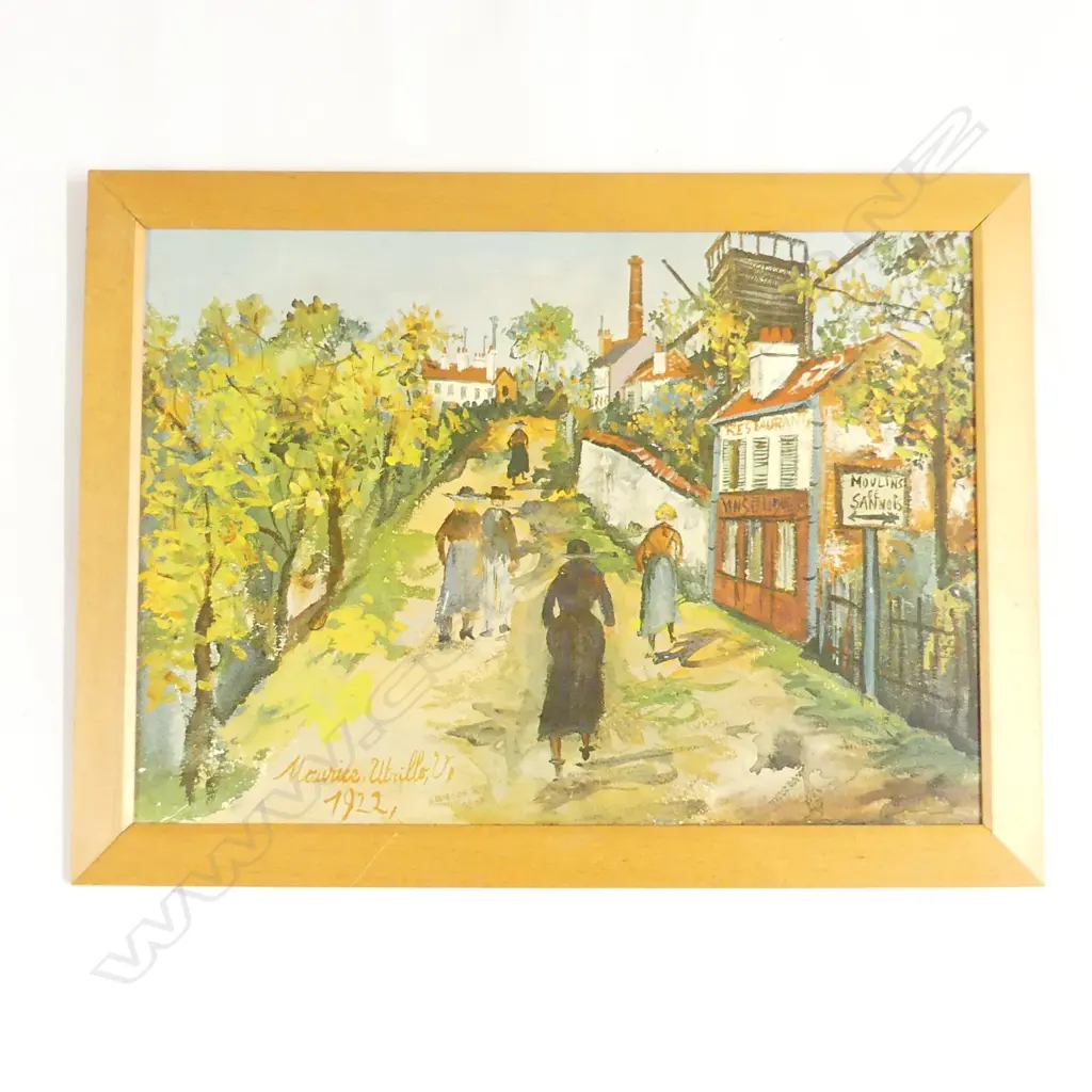 VINTAGE PRINT; MAURICE UTRILLO 'VILLAGE STREET 1922' 410x575mm  Image 1++