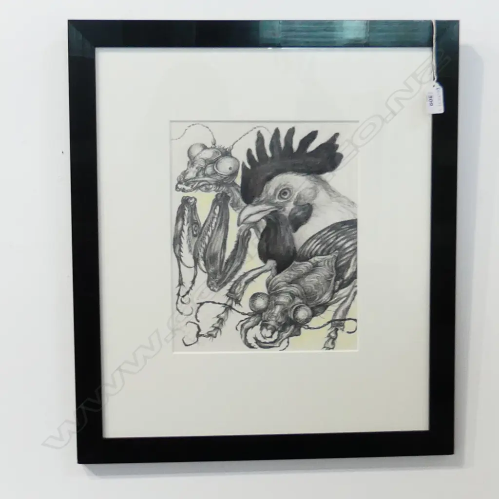 SYLVIA SIDDELL 'PREDATOR' PENCIL ON PAPER 2004 280x270mm Image 1++