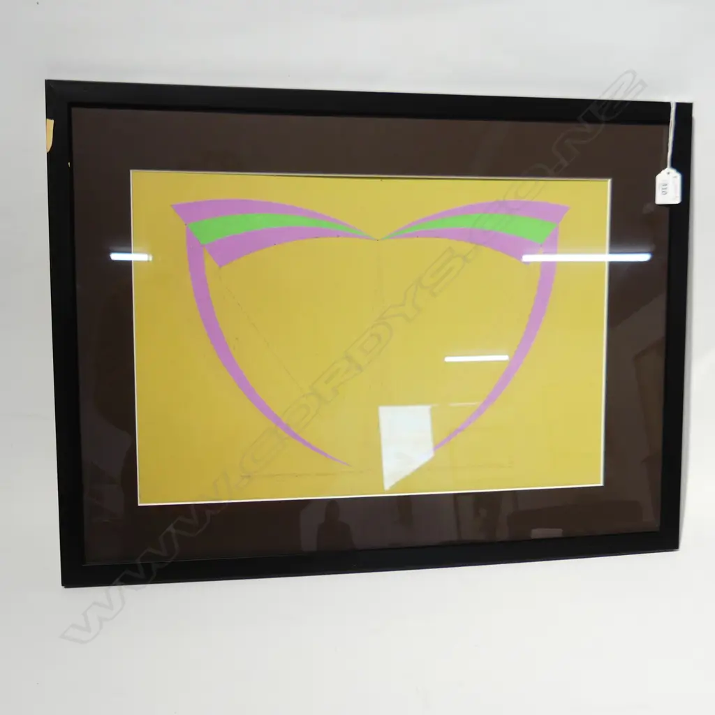 LLOYD HILLYER ABSTRACT ACRYLIC ON CARD 320x480mm Image 1++