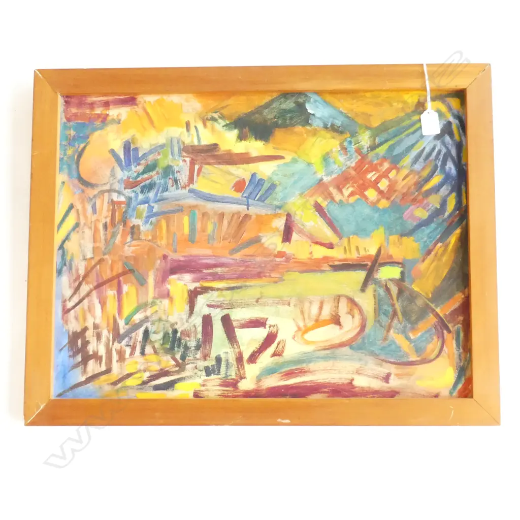 ABSTRACT OIL LANDSCAPE, ARTIST UNKNOWN 575 X 430MM Image 1++