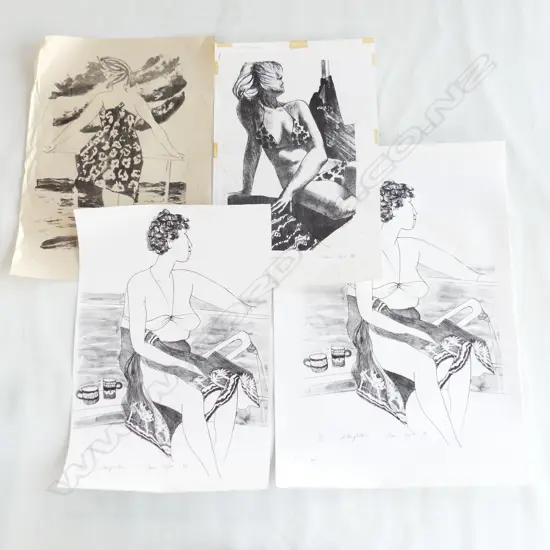 4 JOAN TAYLOR LITHOGRAPHS. 2x 'AWASH' & 2x 'CONTEMPLATION' each signed numbered etc