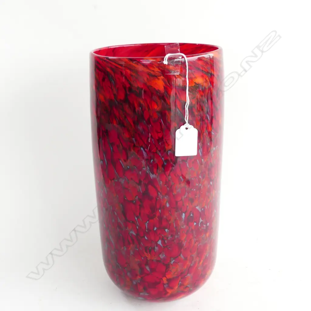 LARGE GARRY NASH ART GLASS VASE SIGNED AND DATED 14 H330 MM Image 1++