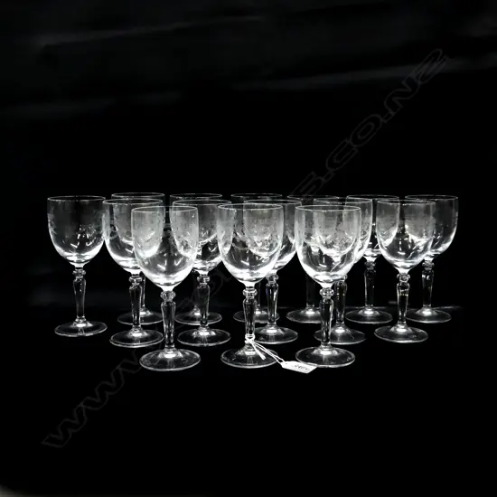 15 ETCHED WINE GLASSES H.165mm