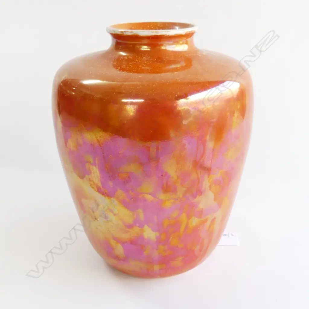 LG RUSKIN ORANGE LUSTRE VASE H.230mm Image 1++