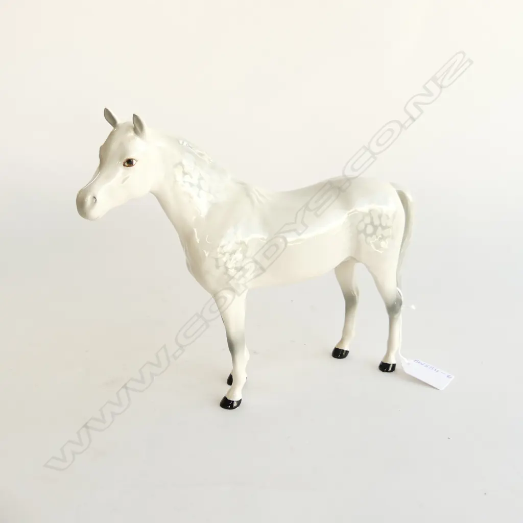 BESWICK DAPPLED GREY HORSE FIGURINE L. 230MM Image 1++
