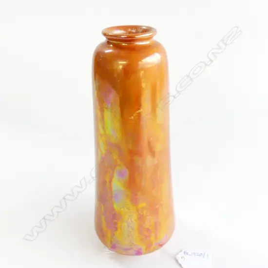 ORANGE LUSTRE RUSKIN VASE H.230mm