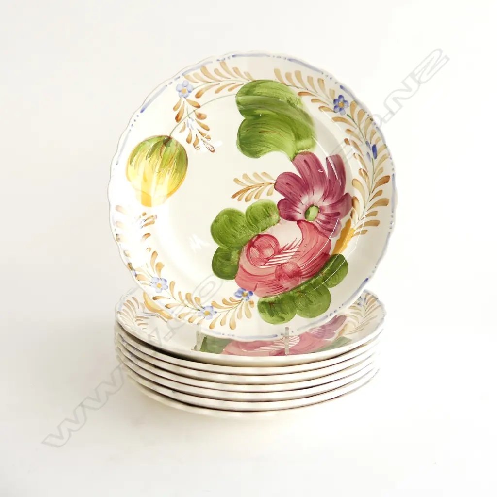 BELLE FIORE SET OF 8 DINNER PLATES BY SIMPSONS ENGLAND DIA 250MM Image 1++