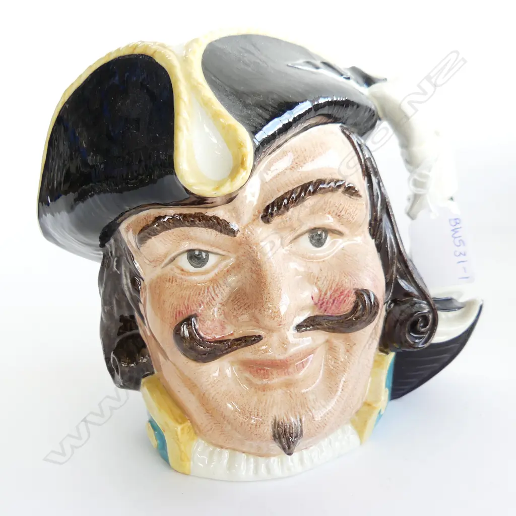 LG ROYAL DOULTON CHARACTER TOBY JUG 'CAPT HENRY MORGAN' H. 180MM Image 1++