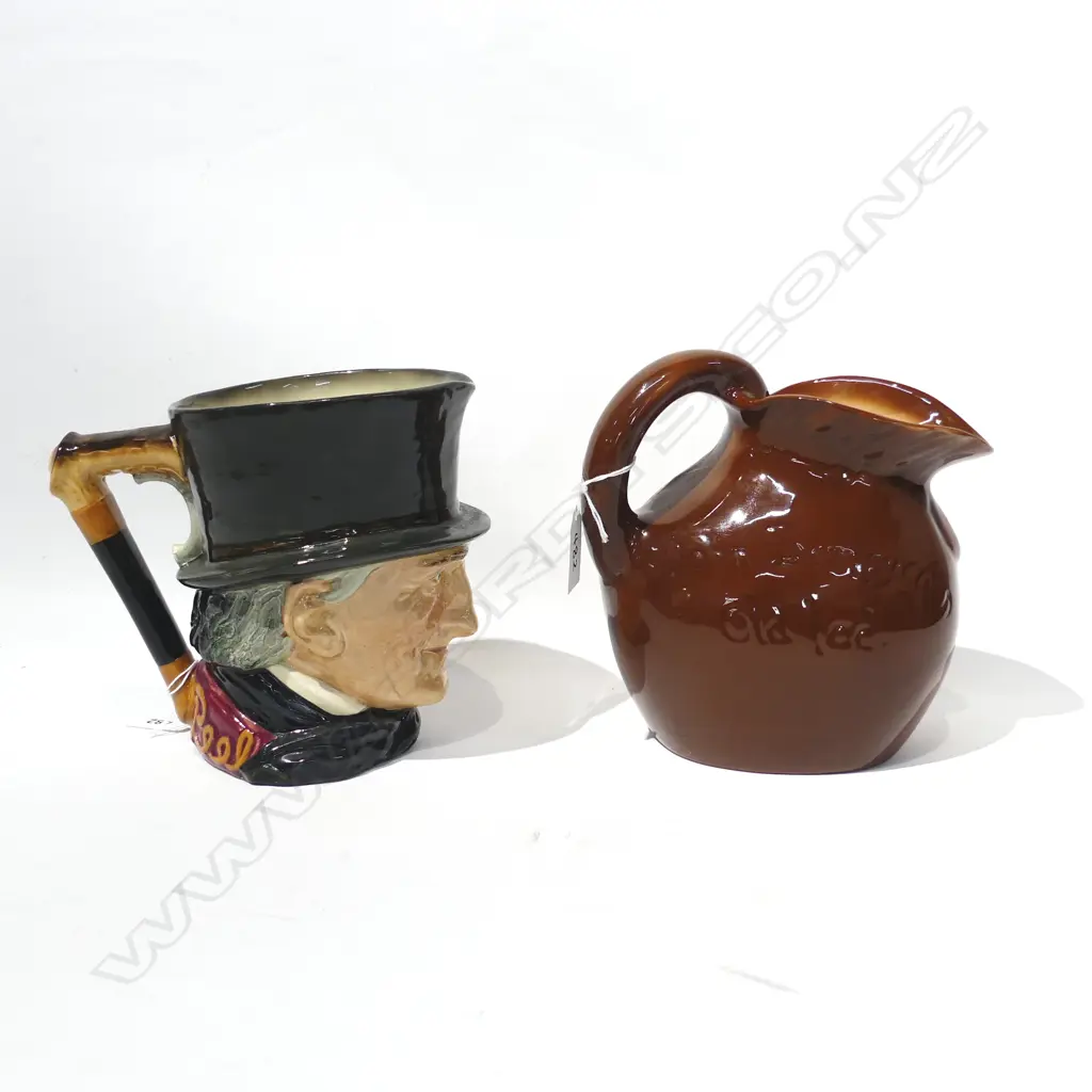 2 LARGE R/DOULTON CHARACTER JUGS JOHN PEEL/JOHN BARLEYCORN H 170 MM Image 1++