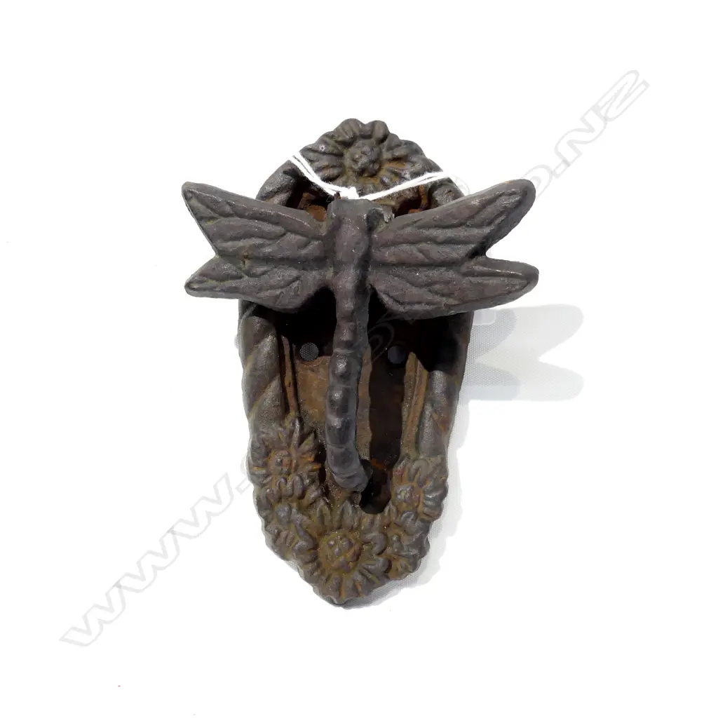 CAST IRON DRAGONFLY DOOR KNOCKER L. 135MM Image 1++