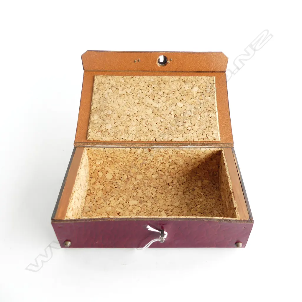 LEATHER BOX w. HUNTING DESIGN W.200mm Image 1++