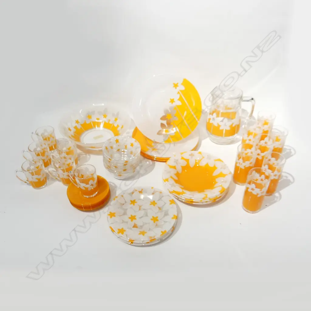  44PCE ARC FRENCH RETRO STYLE GLASS LEMONADE & PICNIC SET Image 1++