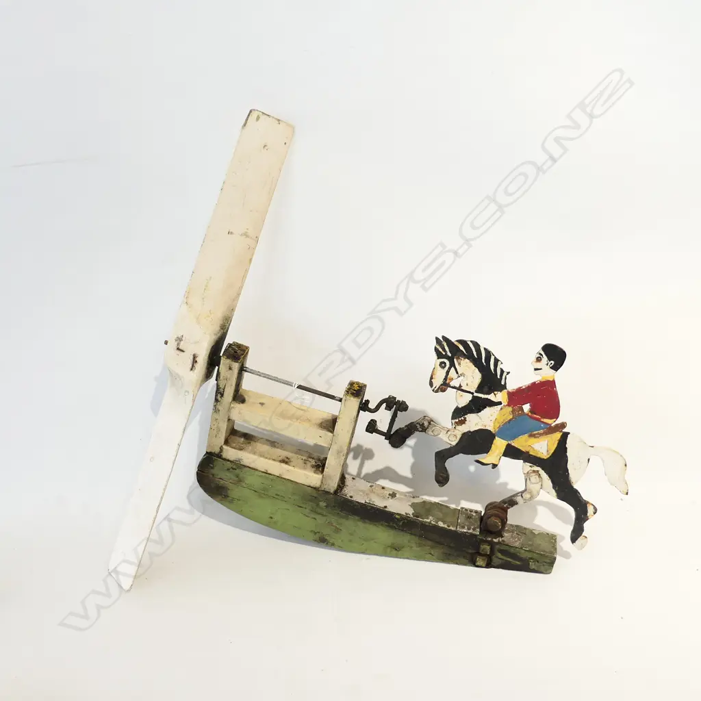 VINTAGE WHIRLIGIG - HORSE JUMPING L 520MM Image 1++