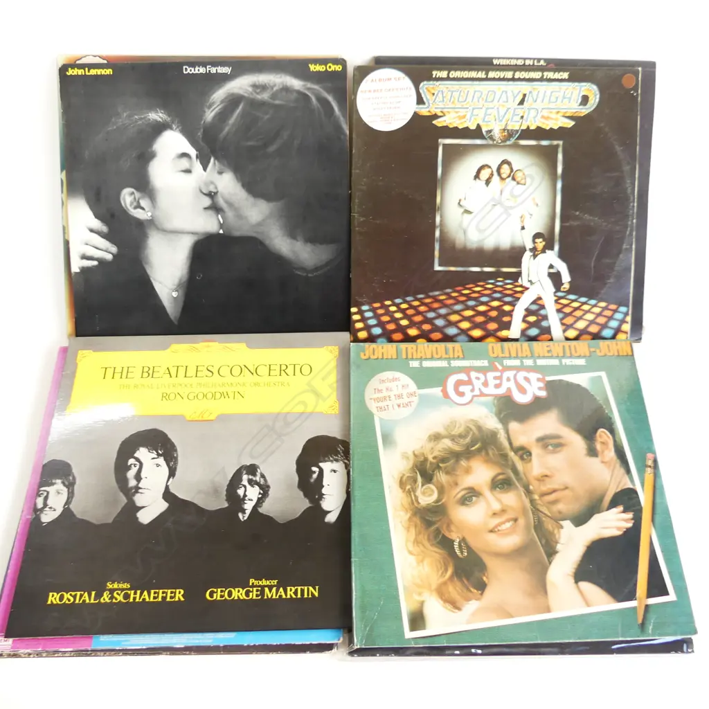 9 ASST. RECORDS; MICHAEL JACKSON 'DANGEROUS', GREASE, LENNON, BEATLES, QUEEN Image 1++