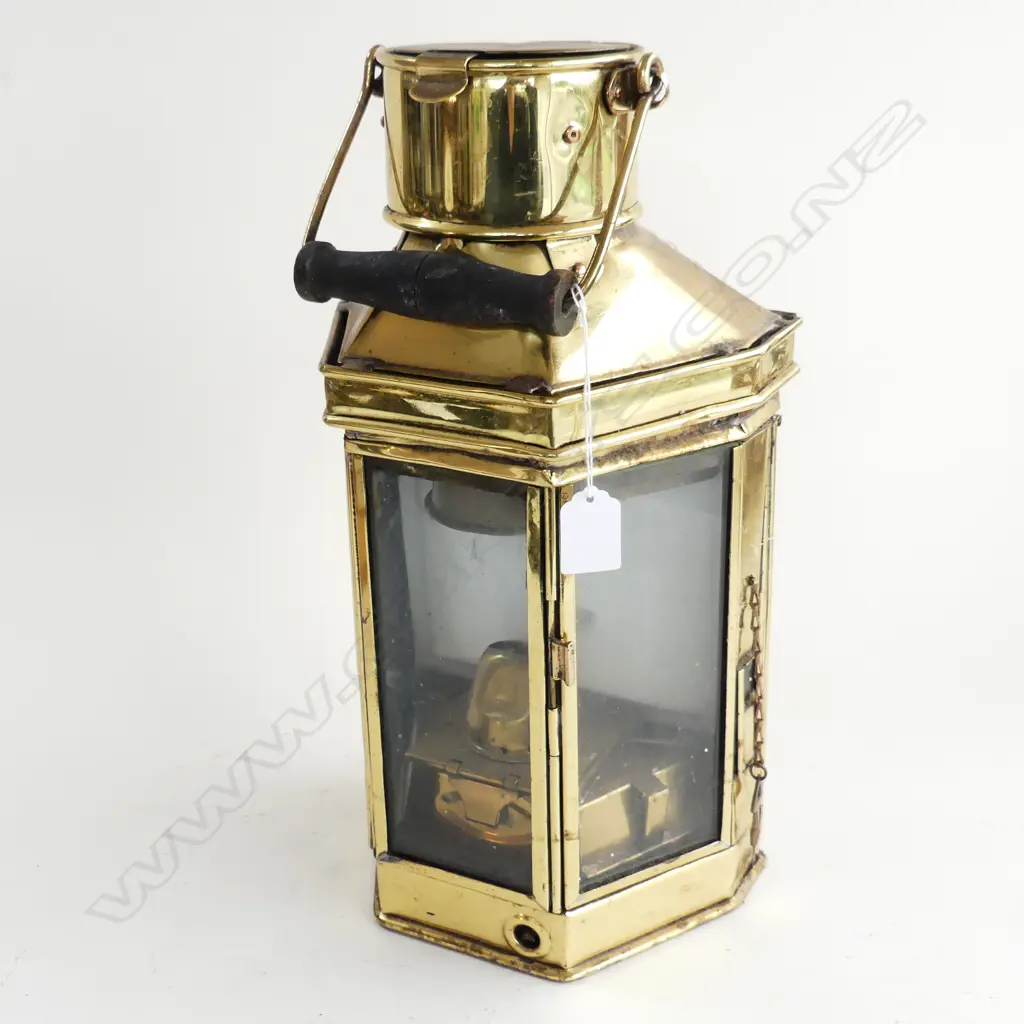 ANTIQUE BRASS KEROSENE SHIPS MAST LIGHT H400 Image 1++