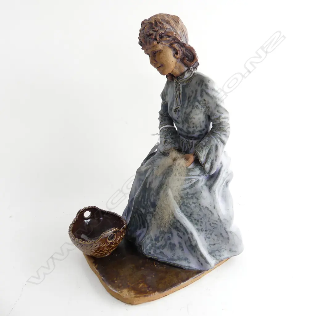 MANNER OF KEN KENDALL; CERAMIC SPINNER FIGURINE H.330mm Image 1++