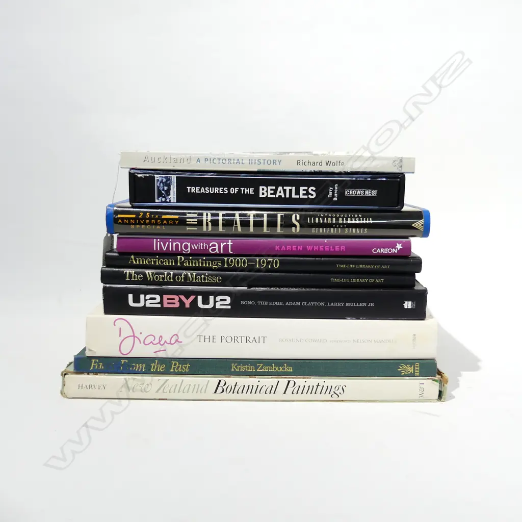  10 BOOKS POP CULTURE,ART,HISTORICAL, BEATLES,U2,DIANA,AUCKLAND Image 1++