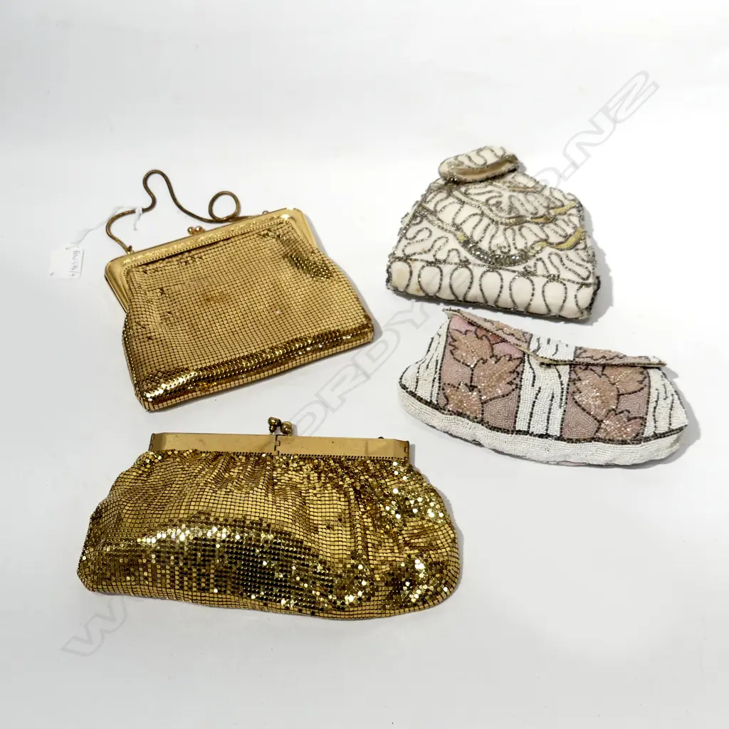 4 HANDBAGS; 2 GOLD OROTON, 2 BEADED Image 1++