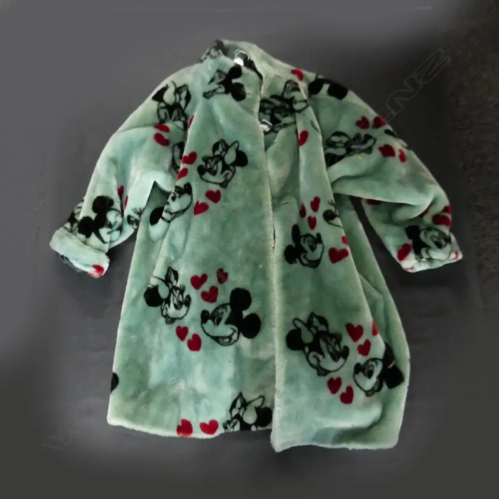 'APPARENCE PARIS'  FUN FUR (FAUX) JACKET w. DISNEY MICKEY & MINNIE & LOVE HEART DESIGN - MADE IN FRANCE Image 1++