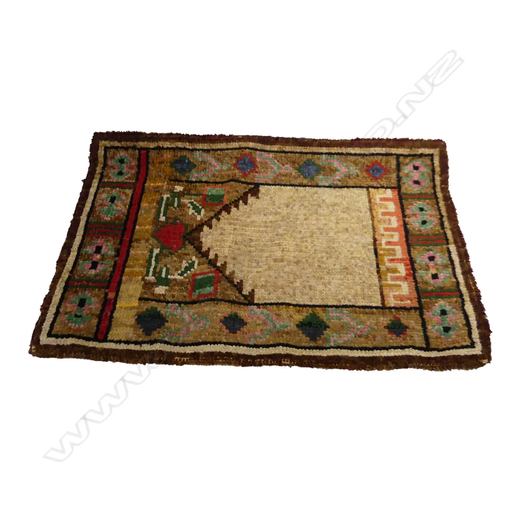 SM VINTAGE HAND HOOKED RUG  540 X 840MM Image 1++