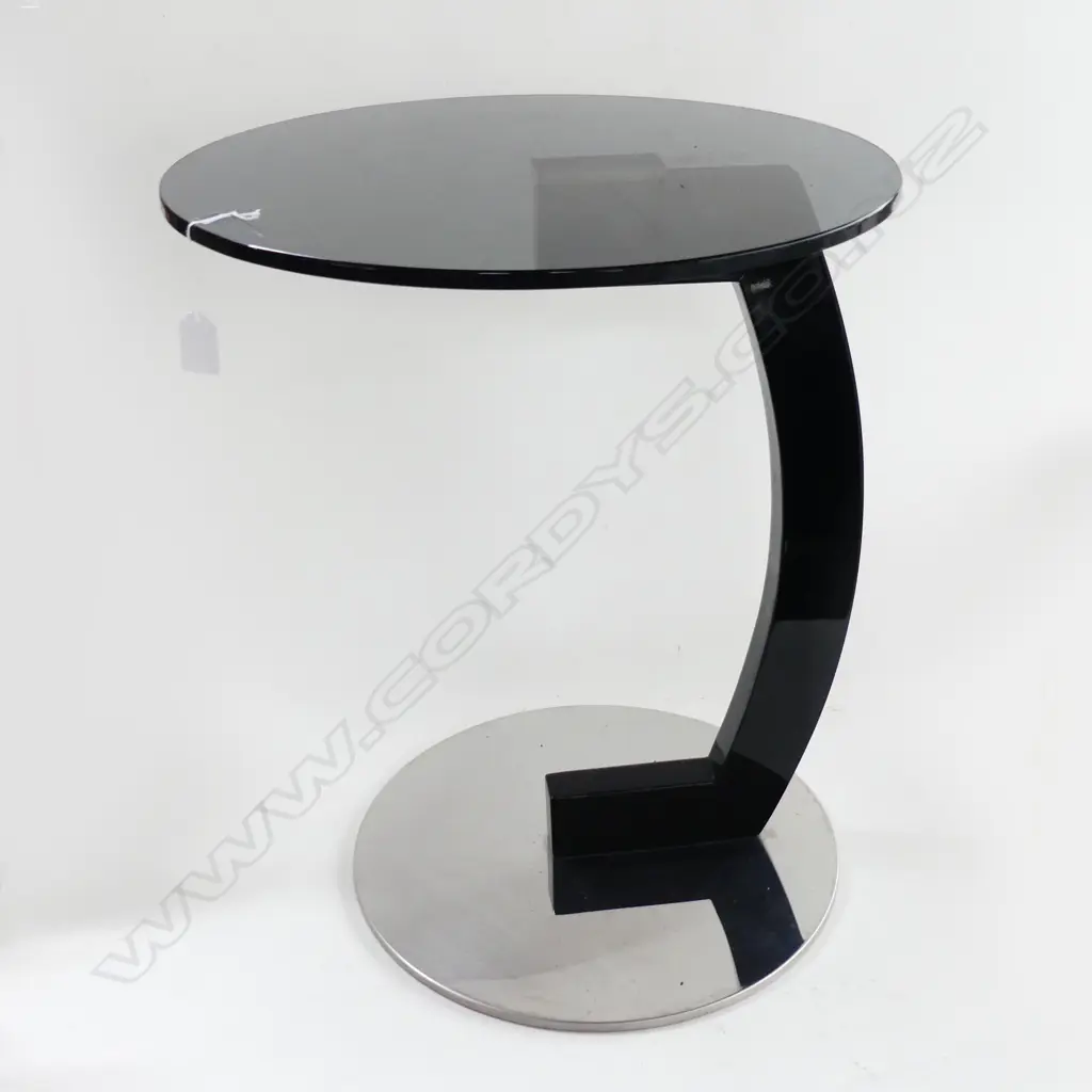 ART DECO STYLE GLASS & CROME COFFEE TABLE H550 W450MM Image 1++