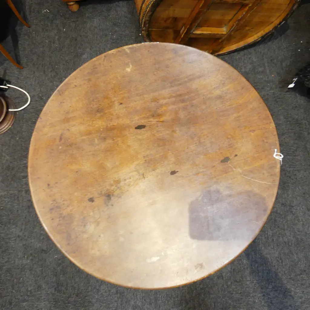 GEORGE III MAHOGANY TRIPOD SIDE TABLE H.670mm / 780mm dia Image 1++