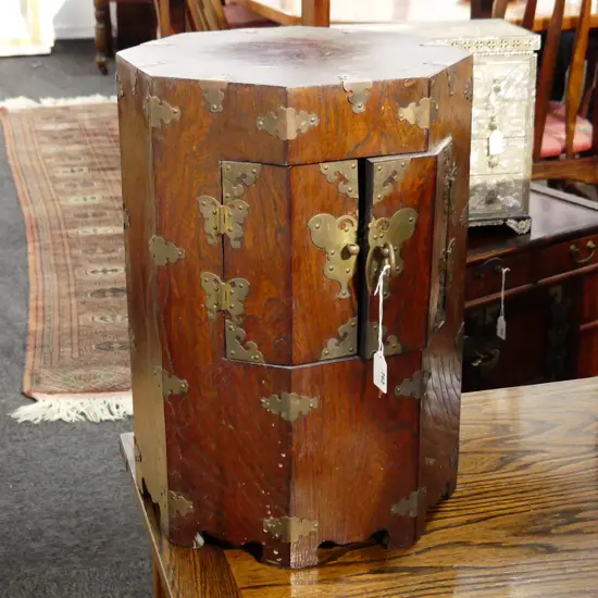 SMALL KOREAN OCTAGONAL SIDE CABINET H 460 MM