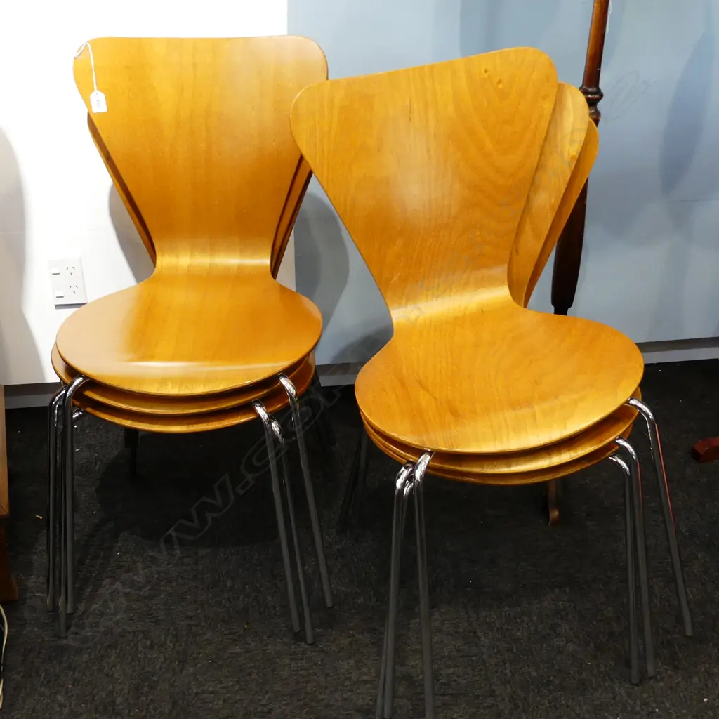 6 BENT PLY 'SERIES 7' DINING CHAIRS - AWAROA FURNITURE AUCKLAND Image 1++