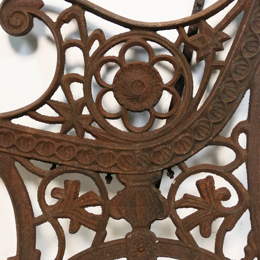 PR VINTAGE CAST IRON BENCH ENDS H.760mm Image 1++